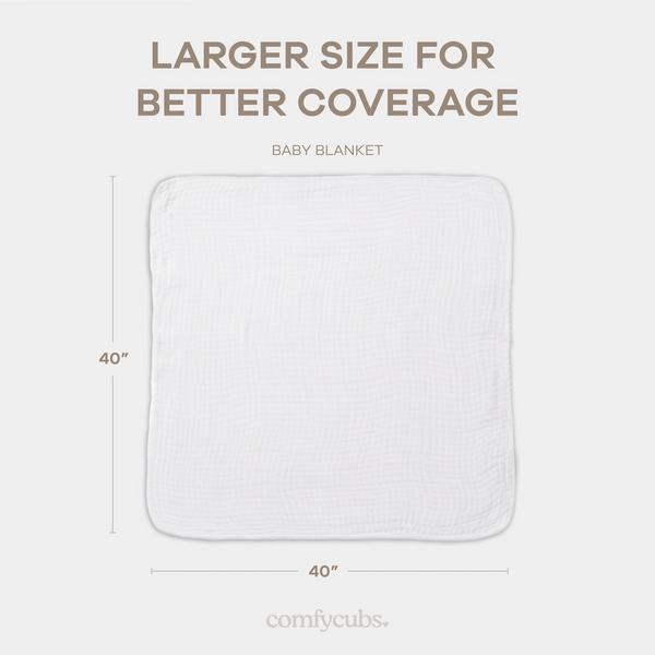 Baby Muslin Blanket in White