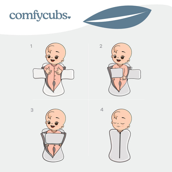 Easy Zipper Swaddle Blankets in Pink