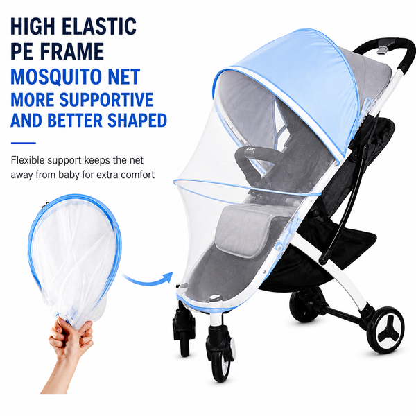 Universal Baby Stroller Sun Shade & Mosquito Net