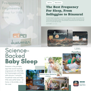Dreamer™ Science-Backed Baby Sound Machine | 432Hz & 528Hz Sleep Aid BLACK FRIDAY SALE!