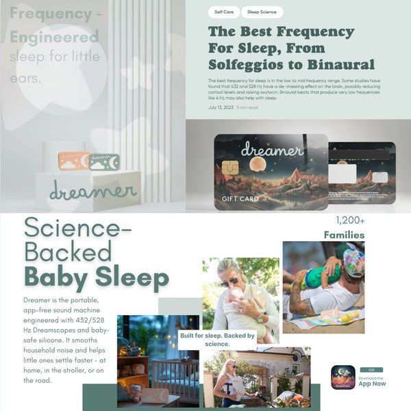 Dreamer™ Science-Backed Baby Sound Machine | 432Hz & 528Hz Sleep Aid BLACK FRIDAY SALE!