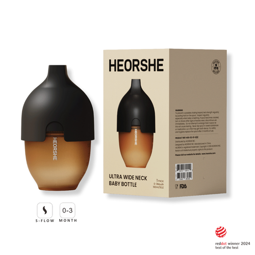 Ultra Wide Neck Baby Bottle 5 OZ Black
