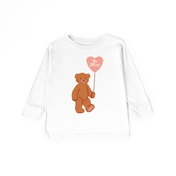 Be Mine Bear baby t-shirt in angle 5 view, featuring a cute bear graphic for adorable infant style.
