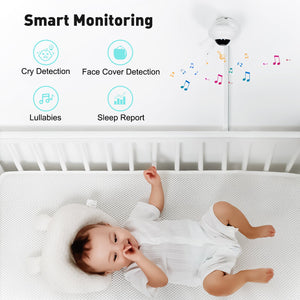 Simyke Smart Baby Monitor: 1080P Camera + 3.5” LCD Display, Smartwatch Connectivity