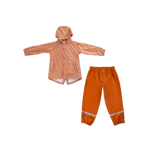 Sienna rain pants for babies, stylish and waterproof, shown from angle 3. Perfect for outdoor adventures!