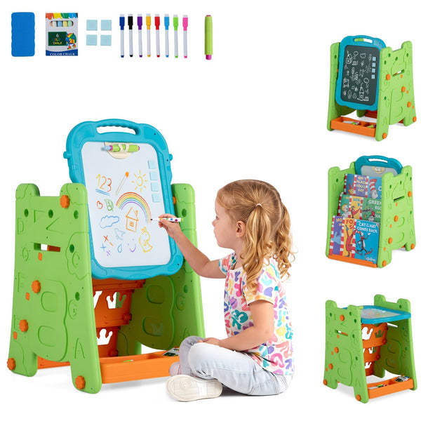 Kids Art Easel 4-in-1 Double Sided Magnetic Board