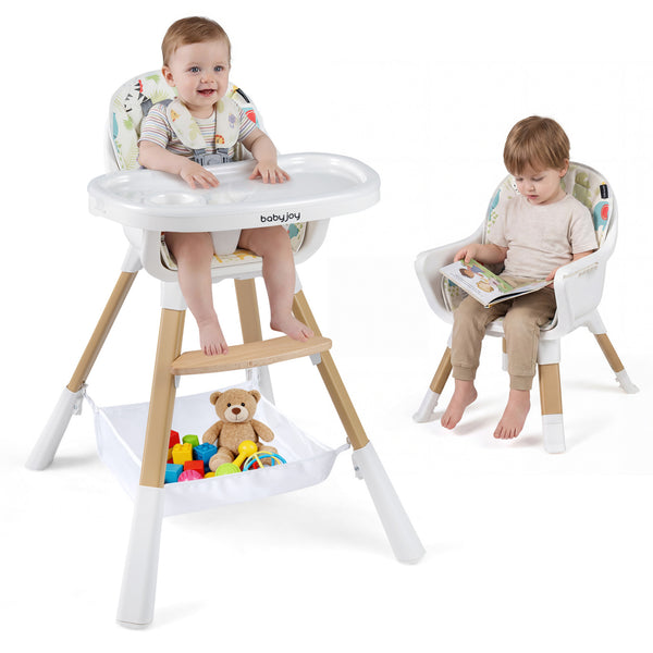 4 in 1 High Chair for Babies Convertible Toddler Highchair-Multicolor