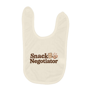 Snack Negotiator baby bib