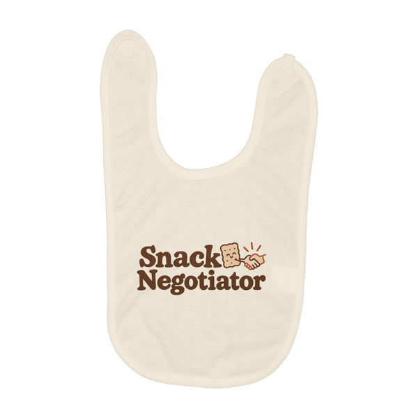Snack Negotiator baby bib