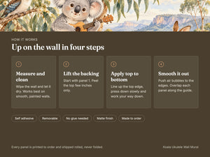 Watercolor Koala Ukulele Wall Mural, image 9