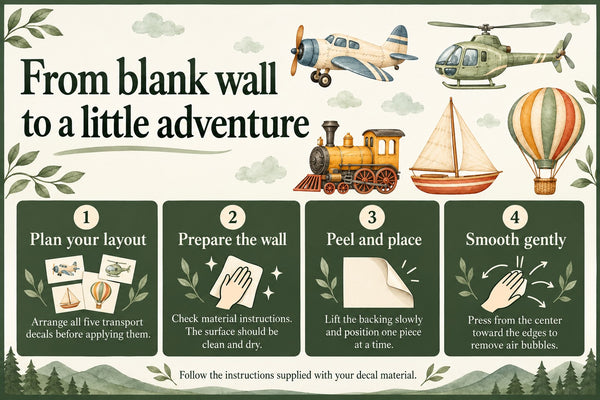 Transport Wall Decals, Set of 5 (Set 4), image 8