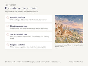 Watercolor Resting Deer Wall Mural, image 6