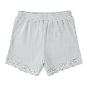 Organic Ruffle Top & Shorts Set - Fog