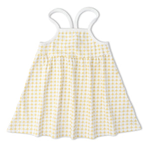 Organic Tie-Back Strap Dress - Dotty Gingham