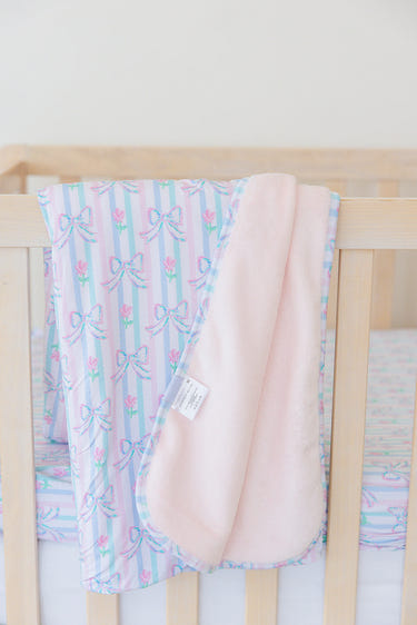 Lila Plush Blanket for babies - soft, cozy, and perfect for swaddling and cuddling.