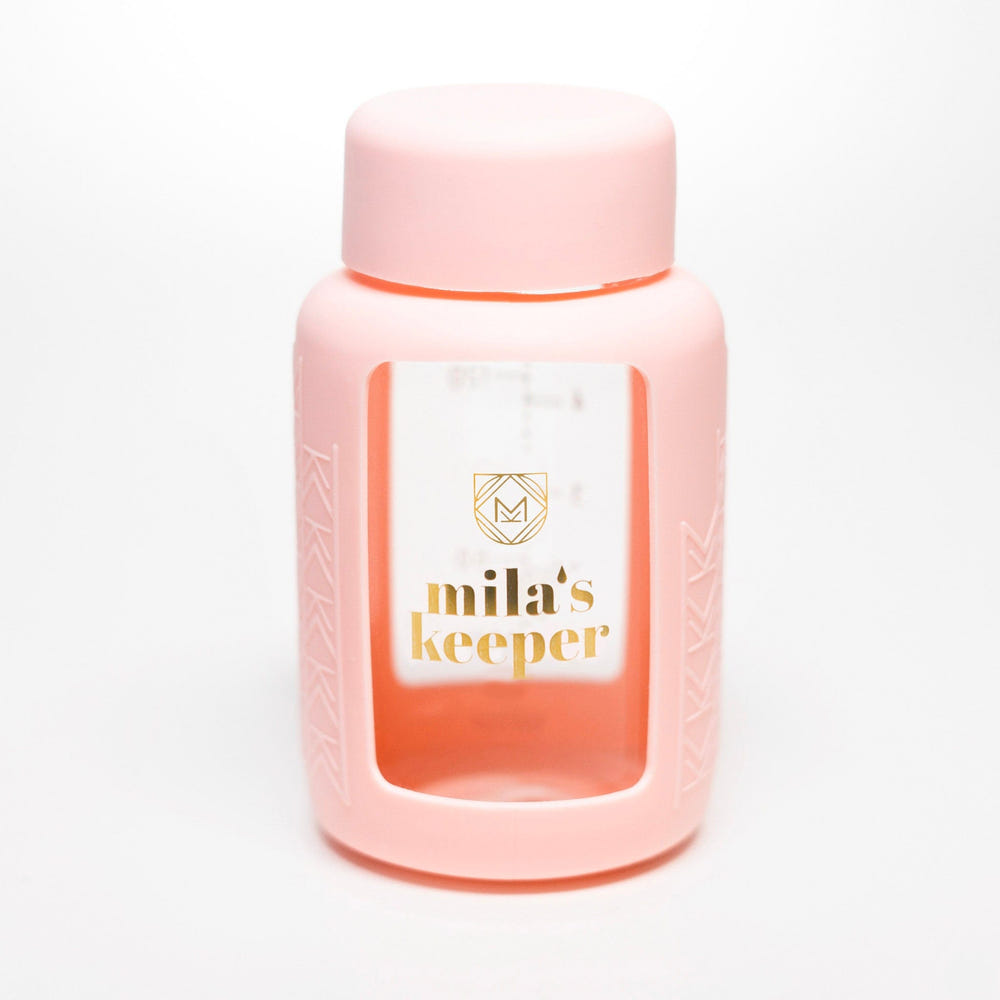 Mila's Keeper Glass Breast Milk Storage Bottles Set of 2 5-6 oz