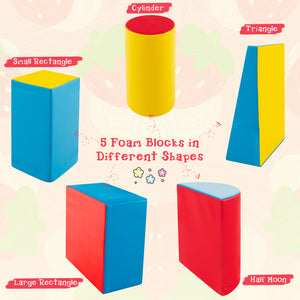 5-Piece Kids Climb and Crawl Activity Playset - Indoor & Outdoor