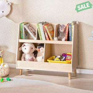 5-Cube Kids Bookshelf and Toy Organizer with Anti-Tipping Kits-White White Kids Storage
