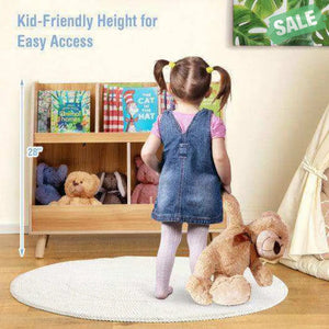5-Cube Kids Bookshelf and Toy Organizer with Anti-Tipping Kits-White White Kids Storage