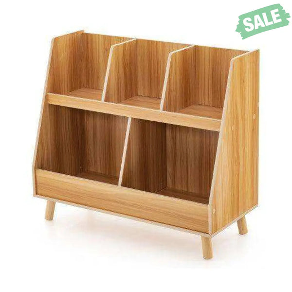 5-Cube Kids Bookshelf and Toy Organizer with Anti-Tipping Kits-White White Kids Storage