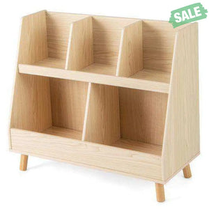 5-Cube Kids Bookshelf and Toy Organizer with Anti-Tipping Kits-White White Kids Storage