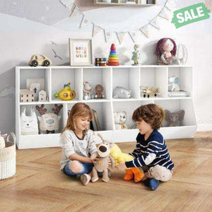 5-Cube Wooden Kids Toy Storage Organizer with Anti-Tipping Kits-Natural Natural Kids Storage