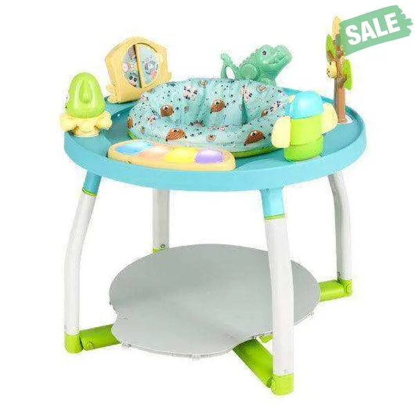 5-in-1 Baby Activity Center Interactive Bounce Seat with Removable Toys-Blue