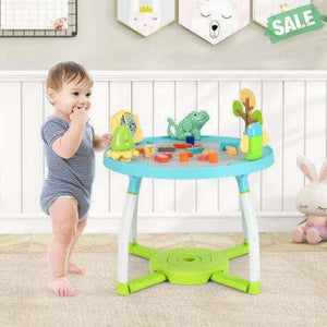 5-in-1 Baby Activity Center Interactive Bounce Seat with Removable Toys-Blue