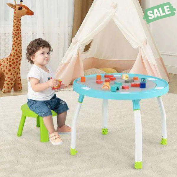 5-in-1 Baby Activity Center Interactive Bounce Seat with Removable Toys-White White Baby Walkers