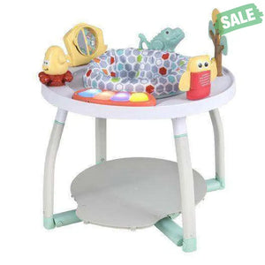 5-in-1 Baby Activity Center Interactive Bounce Seat with Removable Toys-White White Baby Walkers