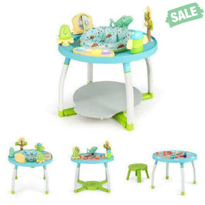 5-in-1 Baby Activity Center Interactive Bounce Seat with Removable Toys-White White Baby Walkers