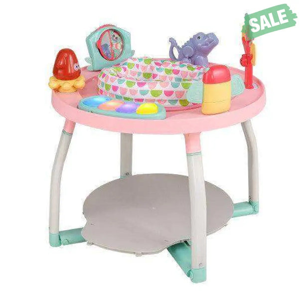 5-in-1 Baby Activity Center Interactive Bounce Seat with Removable Toys-White White Baby Walkers