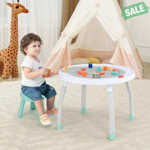 5-in-1 Baby Activity Center Interactive Bounce Seat with Removable Toys-White White Baby Walkers