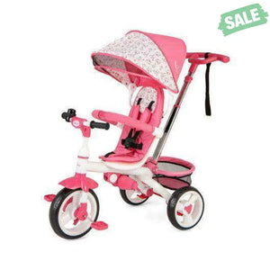 5-in-1 Detachable Baby Stroller Tricycle with Round Canopy-Blue Blue Baby Strollers