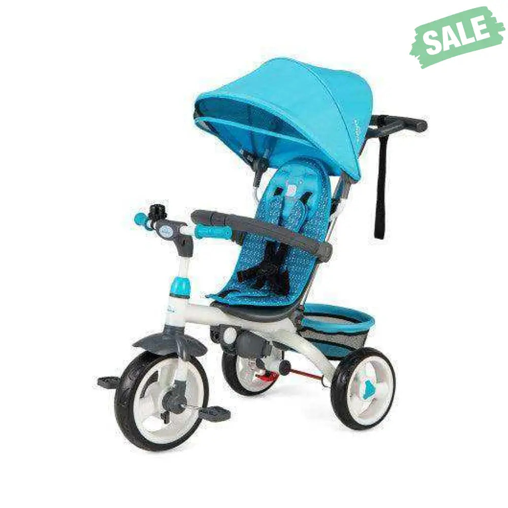 5-in-1 Detachable Baby Stroller Tricycle with Round Canopy-Blue Blue Baby Strollers