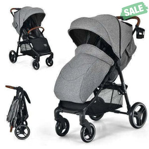 5-Point Harness Lightweight Infant Stroller with Foot Cover and Adjustable Backrest-Black Black Baby Strollers