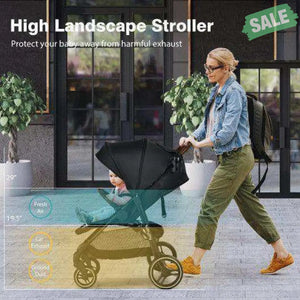 5-Point Harness Lightweight Infant Stroller with Foot Cover and Adjustable Backrest-Black Black Baby Strollers