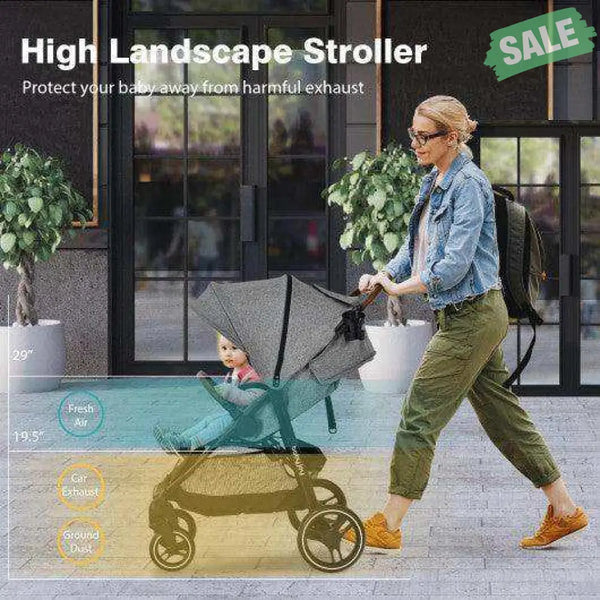 5-Point Harness Lightweight Infant Stroller with Foot Cover and Adjustable Backrest-Black Black Baby Strollers