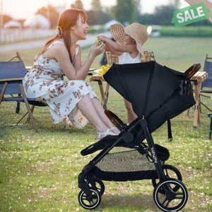 5-Point Harness Lightweight Infant Stroller with Foot Cover and Adjustable Backrest-Black Black Baby Strollers