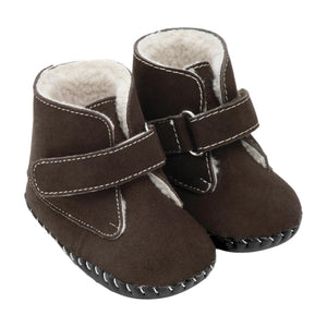 Henry Originals® chocolate baby shoes and booties, perfect for stylish little feet.