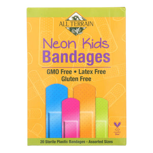 Cozy Farm All-Terrain Neon Assorted Kids Bandages Pack of 20
