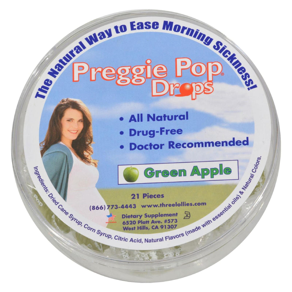 Cozy Farm Preggie Pop Drops Natural Green Apple 21 ct