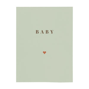Personalize the Baby Surname minky baby blanket in sage with your baby's name