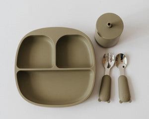 Colorful toddler cups with straw, perfect for little hands, displayed at an angle for a fun view.