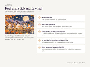 Watercolor Halloween Parade Wall Mural, image 7