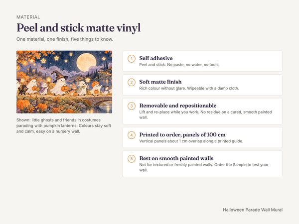 Watercolor Halloween Parade Wall Mural, image 7