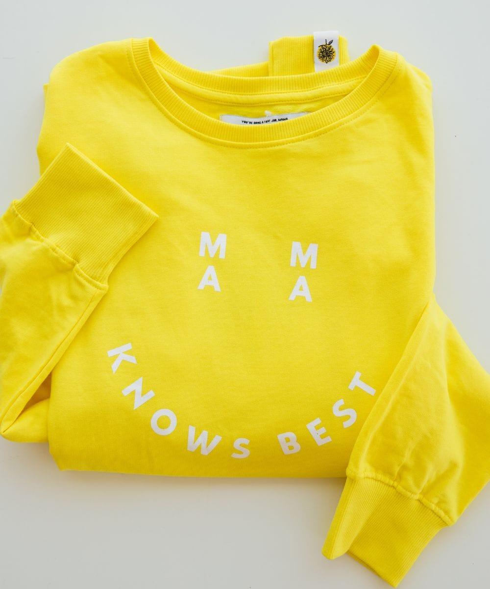 Smiley Mama Knows Best Sweatshirt for babies - cozy, stylish, and perfect for little ones.