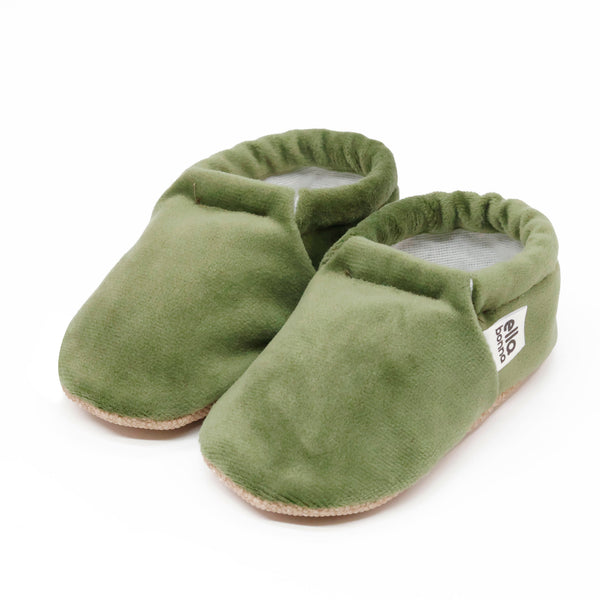 Organic Cotton Velvet Home Nursery Moccasin Shoes