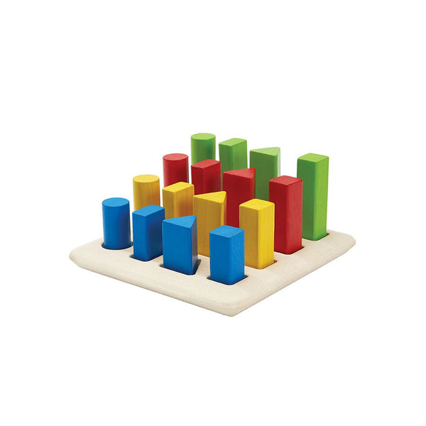 Geometric peg board for babies, promoting early learning and sensory play with colorful shapes and engaging designs.