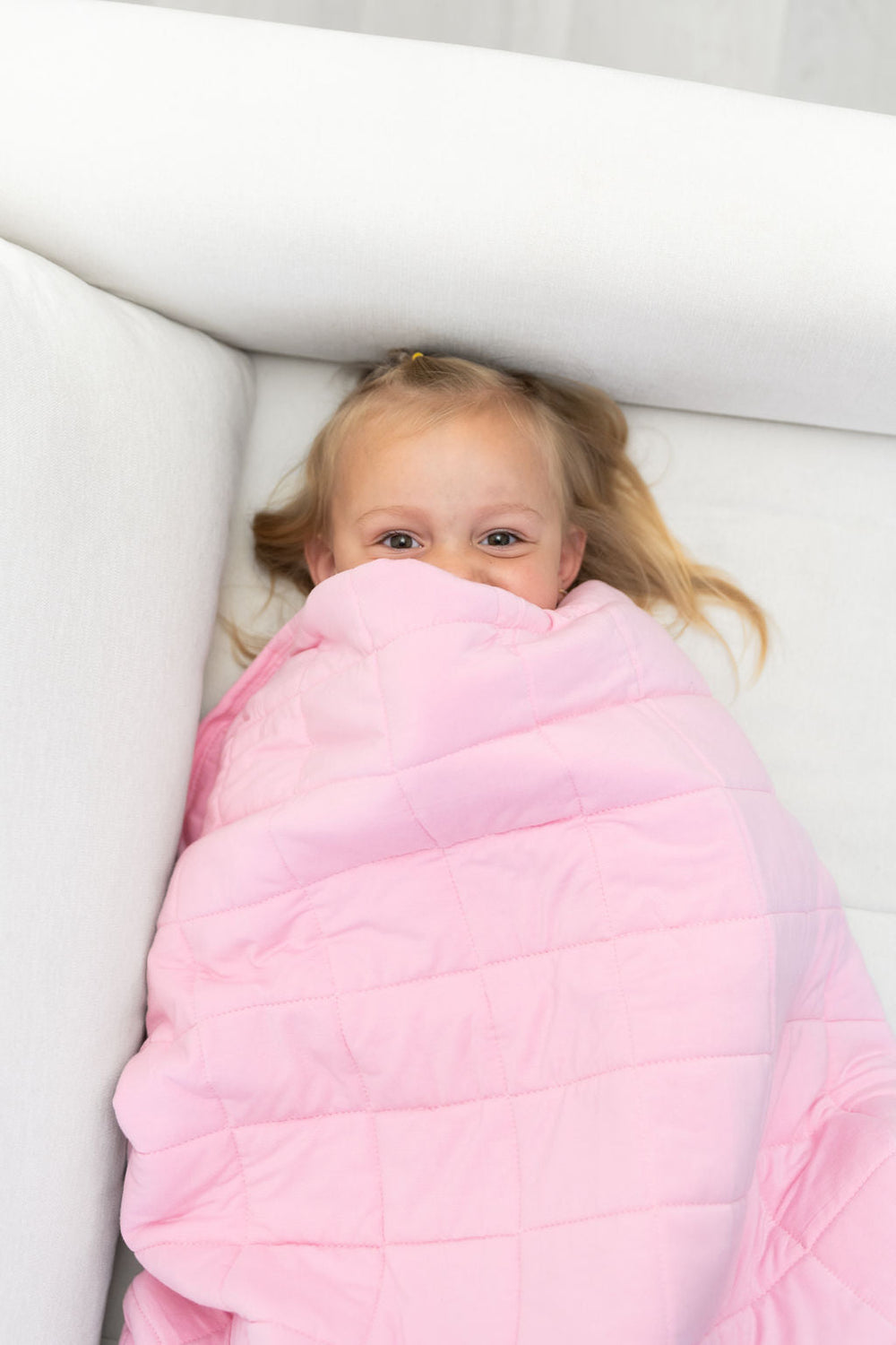 Light Pink Quilted Bamboo Blanket